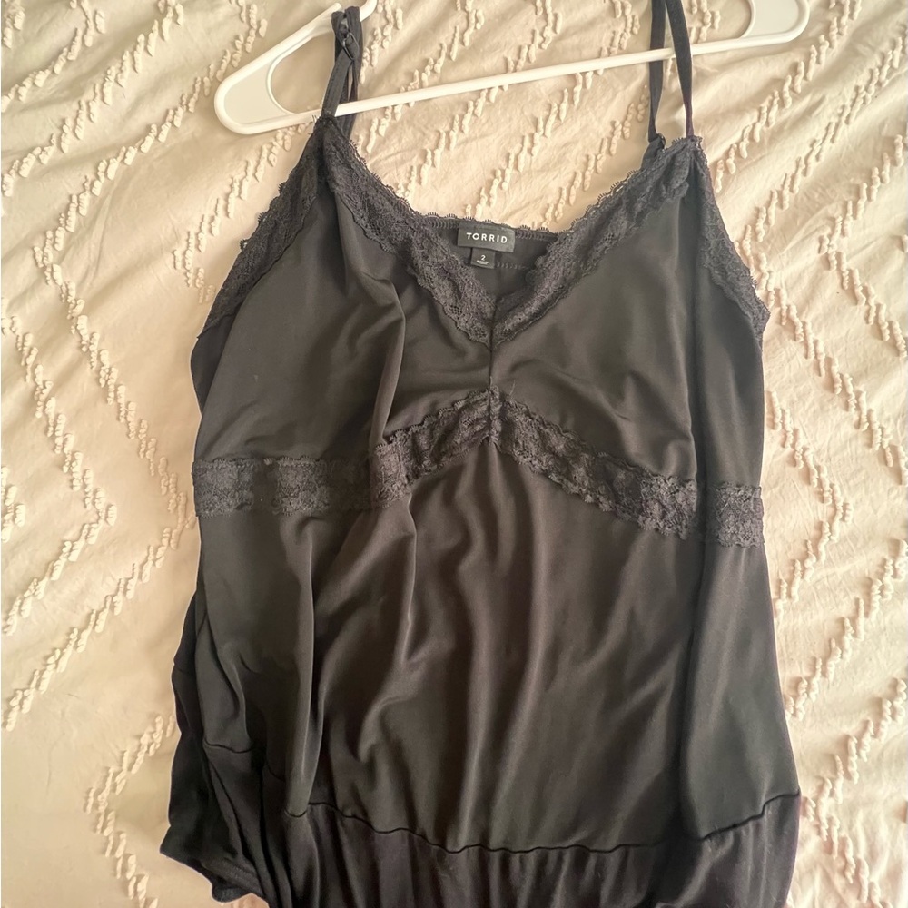 Torrid Black Lace Detail Cami